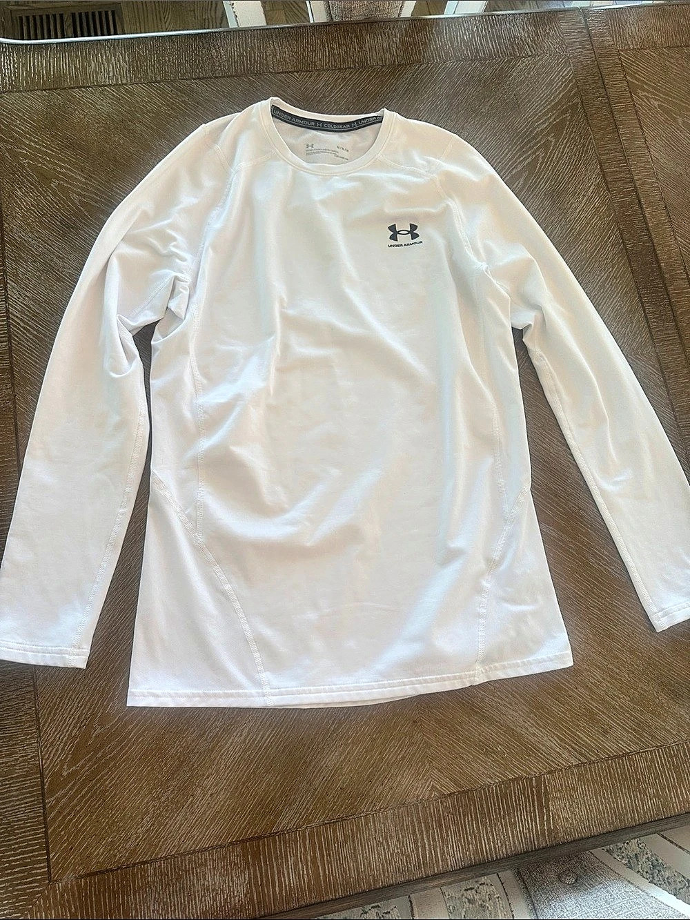 Under Armour ColdGear Fitted Long-Sleeve Crew White Size Medium